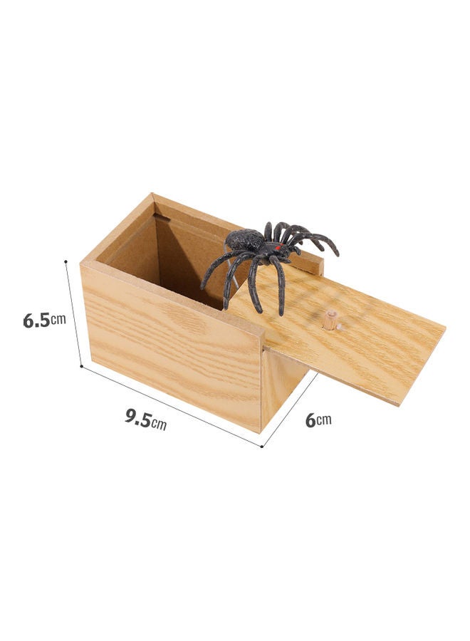 Spider Prank Scare Wooden Box Antistress Toy