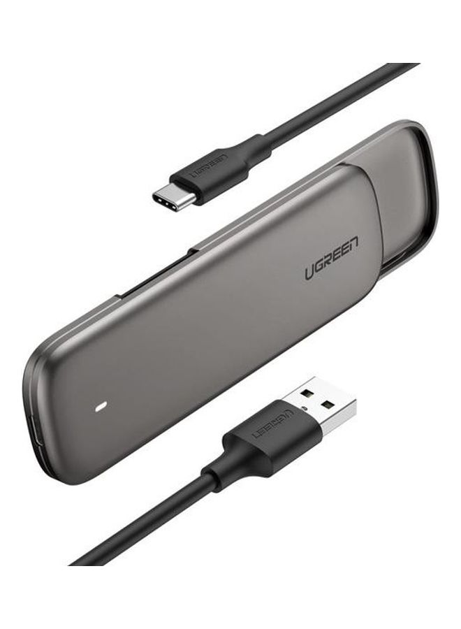 Ugreen - M.2 B-Key Hard Drive Enclosure Grey - Image 1