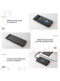 يو جرين علبة محرك أقراص صلبة خارجية من ساتا إلى USB 3.0 مقاس 2.5 بوصة أسود  - Image 2