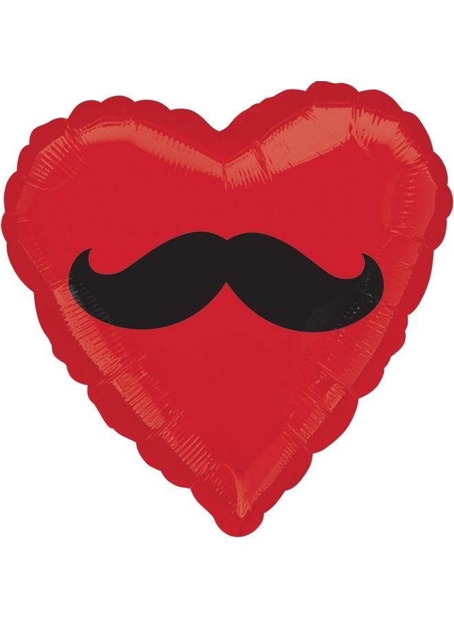 Anagram Mustache Heart Foil Balloon For Valentine'S Day Decorations Party Supplies 