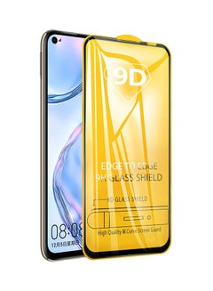 Glass 9D Tempered Glass Screen Protector For Huawei Nova 7i Black/Clear  - Image 1