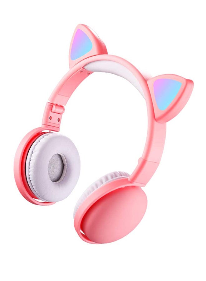Cat Ear Bluetooth Headphones Pink  - Image 1