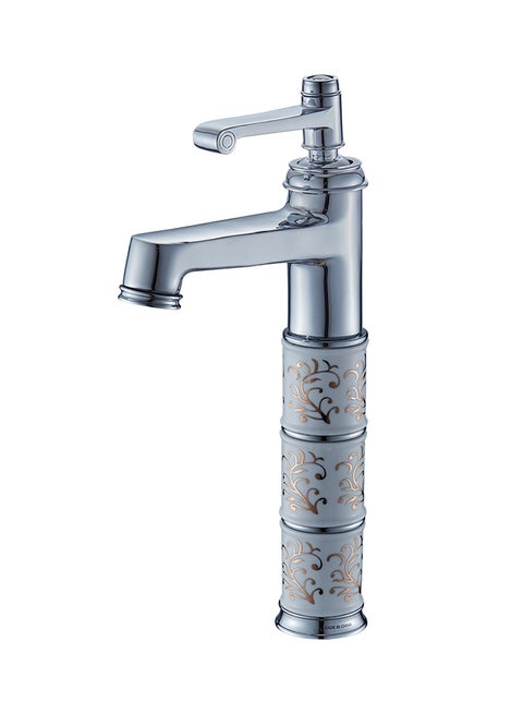 Chrome Mixer With Higher Basin Faucet Chrome Silver