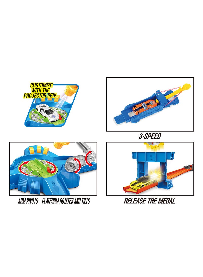 KUTCH WHEELS - Racing Track Builder Set + Car With Magic Color Change Technology Multicolour - Image 1