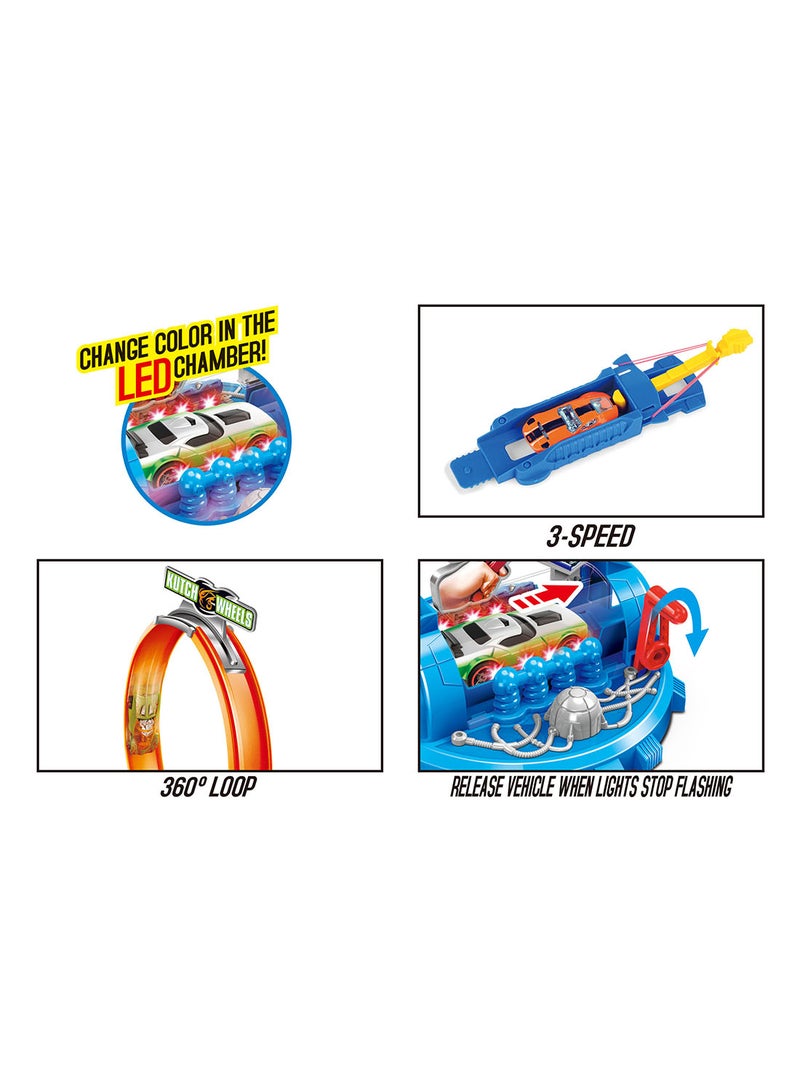 KUTCH WHEELS - Racing Track Builder Set + Car With Magic Color Change Technology Multicolour - Image 1