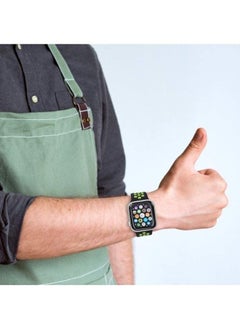 D'VOGUE Replacement Band For Apple Watch 42/44mm Black/Green  - Image 4