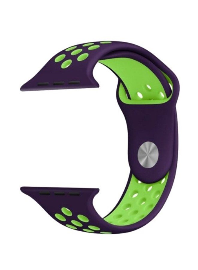 D'VOGUE - Replacement Band For Apple Watch 42/44mm Purple/Green - Image 1