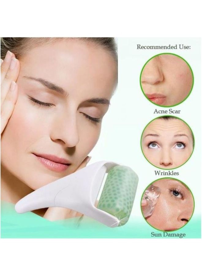 زد جي تي اس بكرة من حجر اليشم لتدليك الوجه أخضر/أبيض 14سم - Image 3