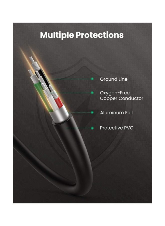 Ugreen - Mini USB 2.0 Type A To B Charging Data Cable Black - Image 1