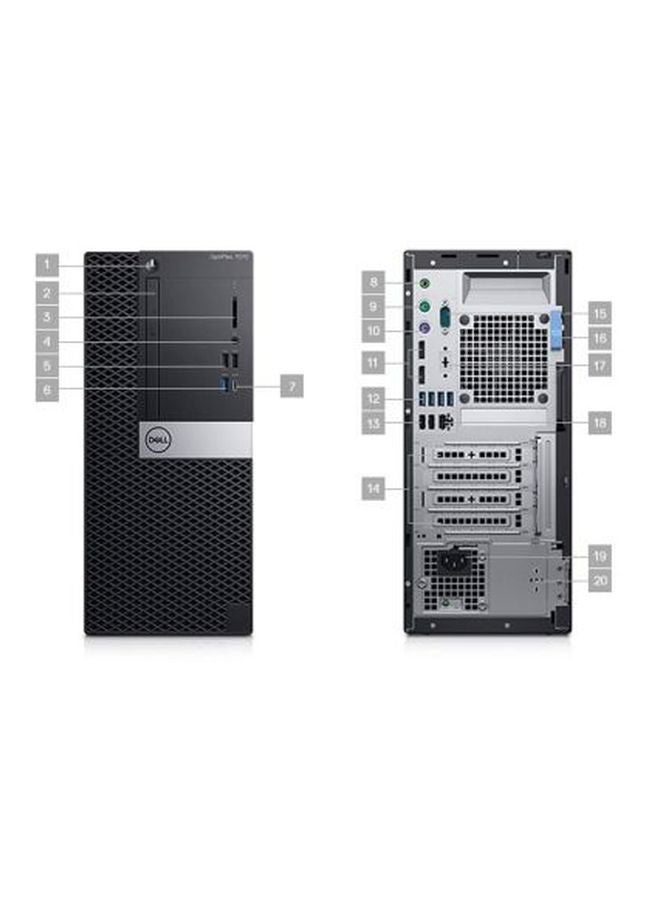 DELL - OptiPlex 7070 Mini PC, Core i5 Processor/8GB RAM/1TB HDD/Intel UHD Graphics 630 Black - Image 1