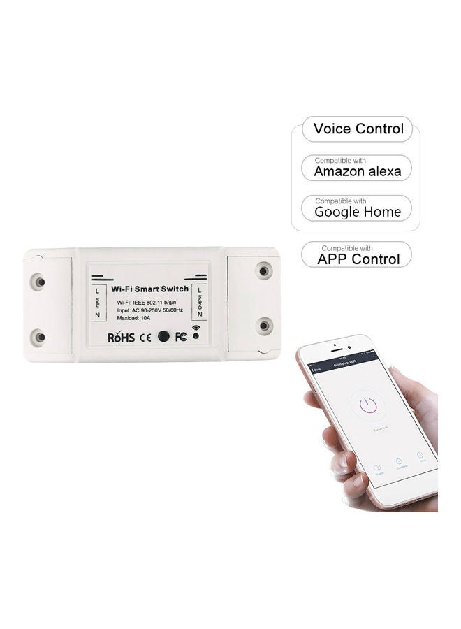 Wi-Fi DIY Remote Switch Timer White 9.30x2.70x4.20cm - Image 1