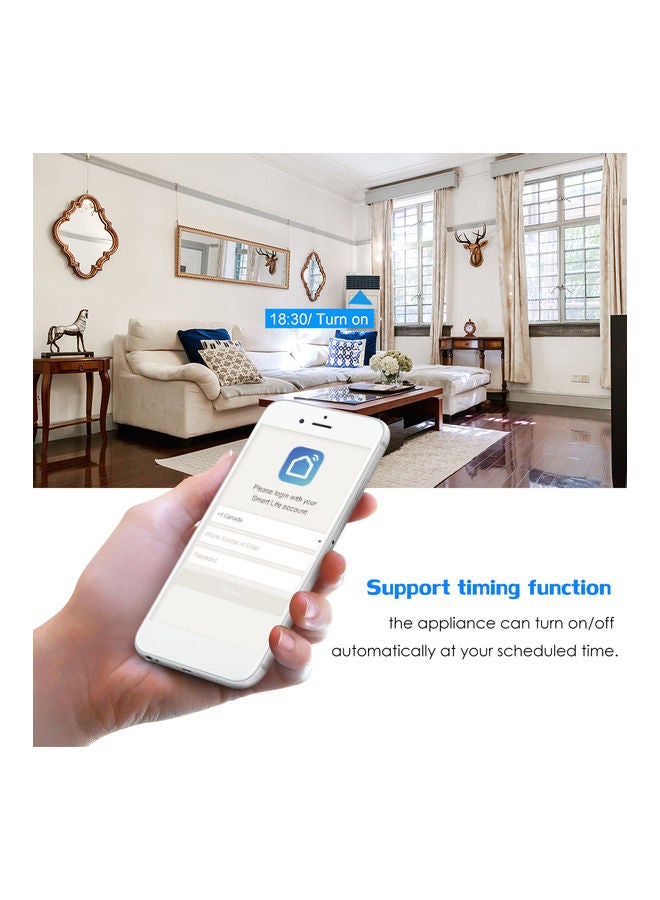 Wi-Fi DIY Remote Switch Timer White 9.30x2.70x4.20cm - Image 2