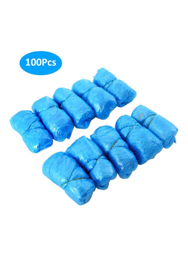 100-Piece Disposable Shoe Cover Blue 25.00x3.00x20.00cm  - Image 1