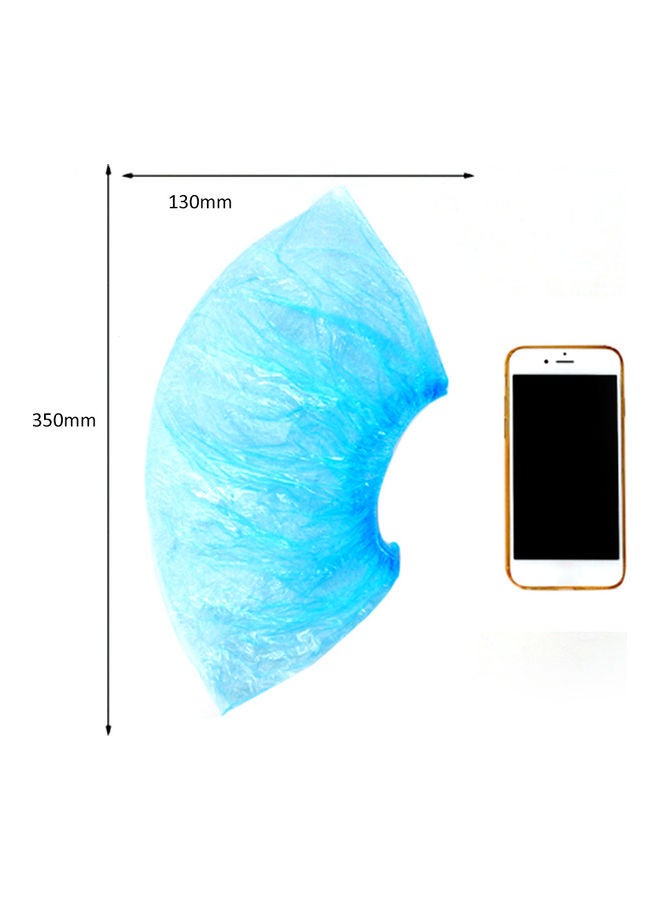 100-Piece Disposable Shoe Cover Blue 25.00x3.00x20.00cm  - Image 3