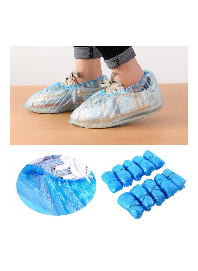 100-Piece Disposable Shoe Cover Blue 25.00x3.00x20.00cm  - Image 5