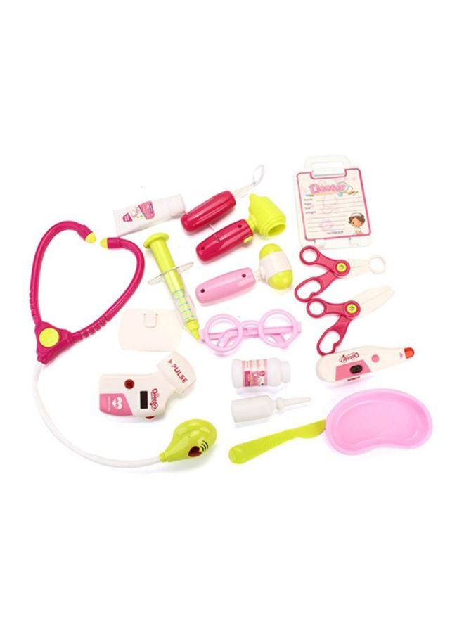 سيثيريا مجموعة ألعاب أدوات الطبيب للعب التظاهري مكونة من 17 قطعة مع شاشة تخطيط ضربات القلب مع حامل متحرك 41x32x58سم - Image 2