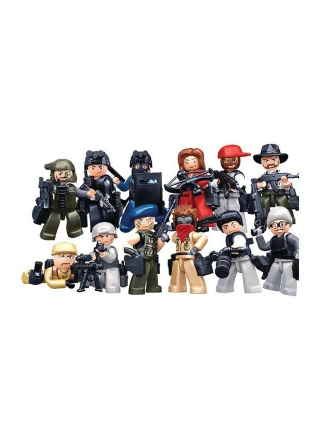 Sluban 12-Piece Police Mini Figure Set M38-B0586 - Image 1