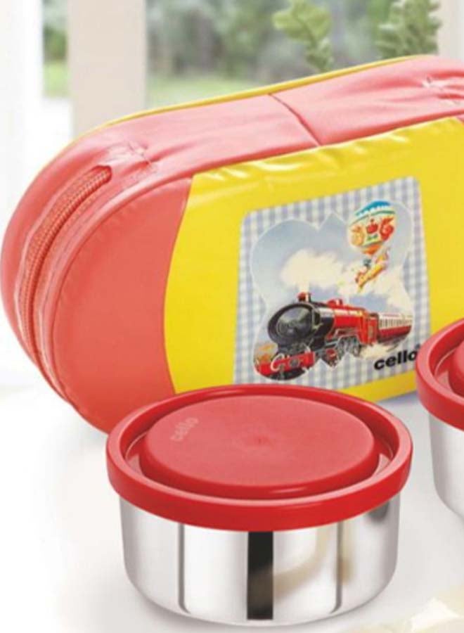 Cello - 4-Piece Get Eat Lunch Box Set With Pouch Red - Image 1