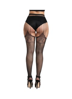 JOLLY Hollow Out Lace Net Tights Black  - Image 2