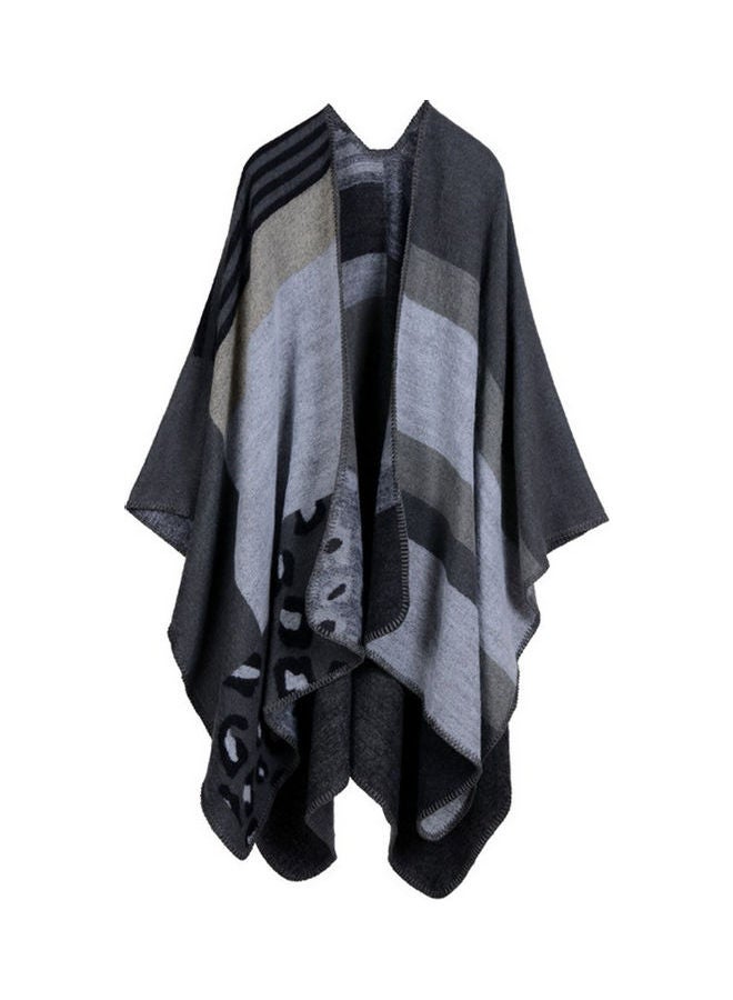JOLLY Printed Shawl Grey/Black 