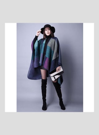 Plaid Printed Shawl Multicolour - v1612451214/N44126613V_1