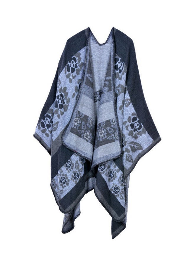 JOLLY Floral Pattern Shawl Grey