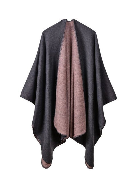 Solid Textured Shawl Grey/Beige
