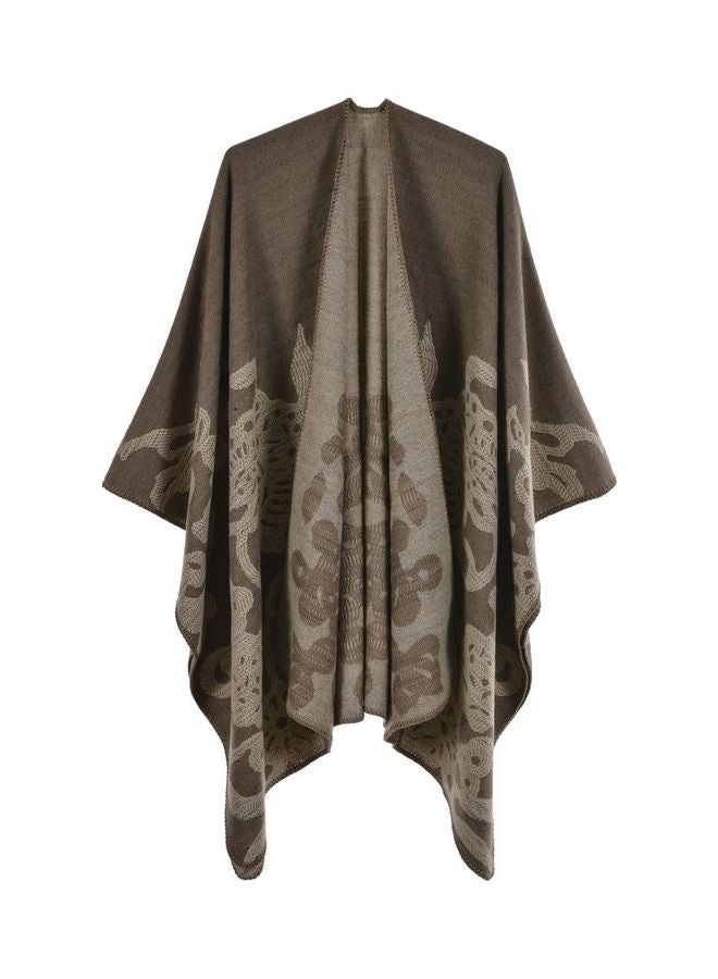 جولي شال بنقشة فراشة بيج / رمادي