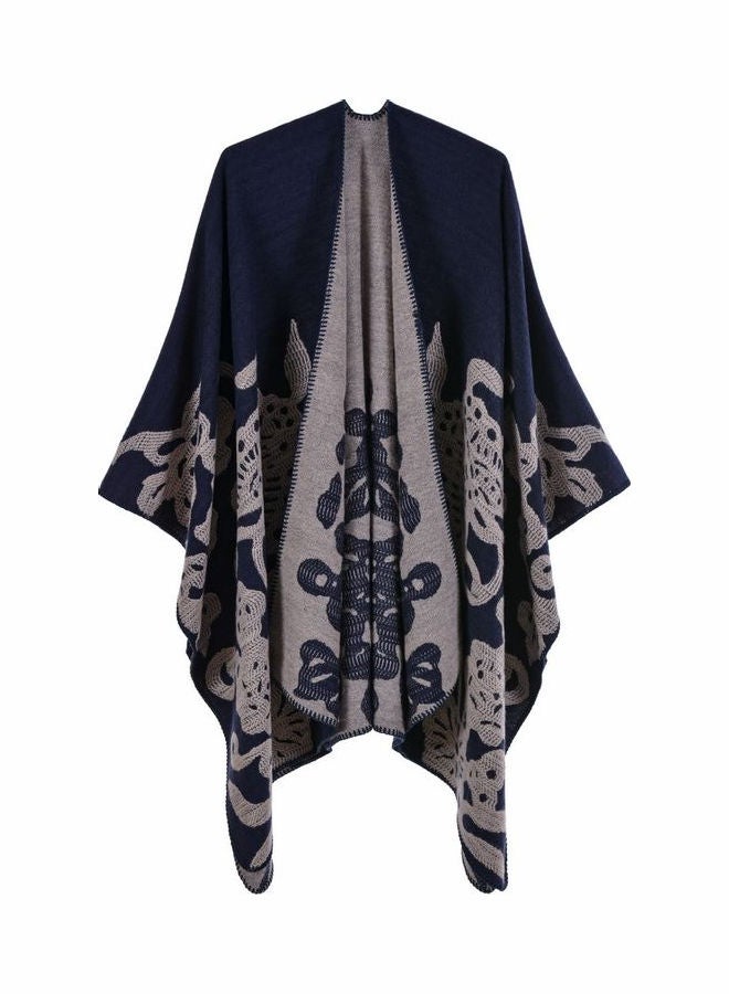 جولي شال بنقشة فراشة أزرق/رمادي