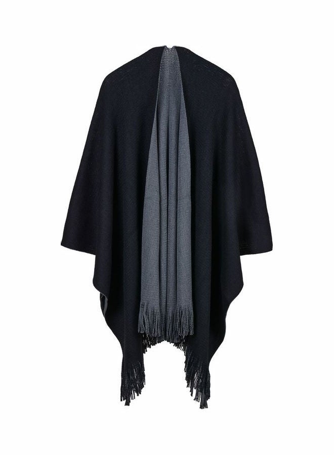 Solid Fringed Shawl Black/Grey - v1612451216/N44126664V_1