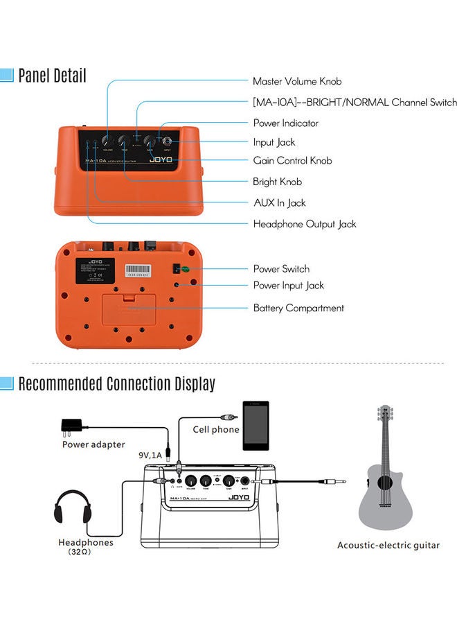 Mini Portable Acoustic Guitar Amplifier Speaker