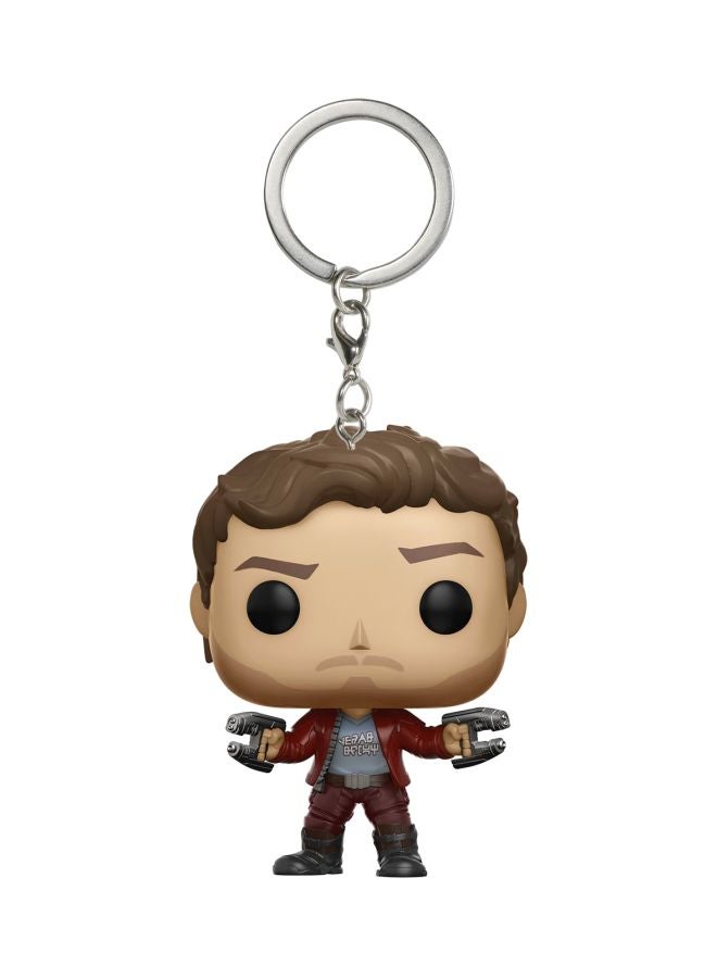 Funko Pop! Marvel Star-Lord Figure Toy Keychain Brown/Beige/Grey  - Image 1