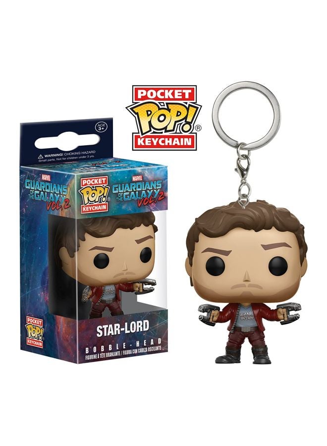 Funko Pop! Marvel Star-Lord Figure Toy Keychain Brown/Beige/Grey  - Image 2