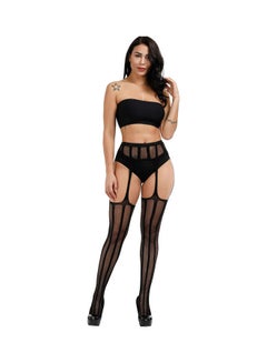 JOLLY Hollow Out Lace Net Tights Black  - Image 1