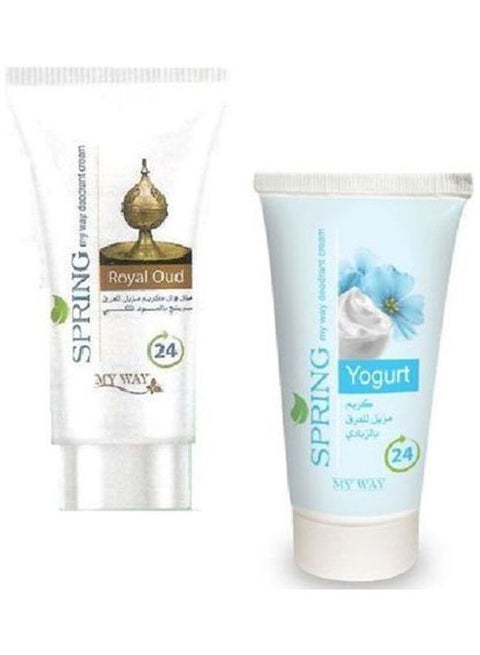 Spring Royal Oud Deodorant Cream + Spring Yogurt Deodorant Cream 40grams