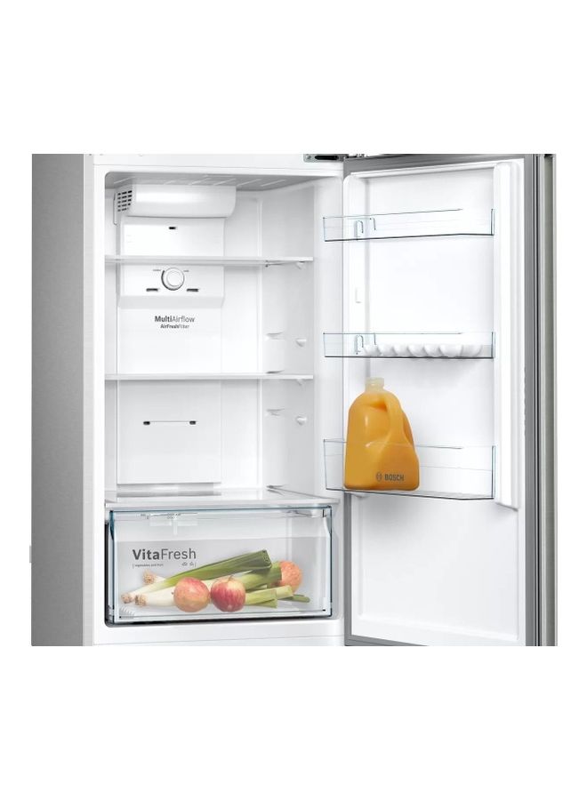 BOSCH - 253 L Net capacity Fee-Standing Fridge-Freezer With Freezer KDN30N12E8 Silver - Image 1
