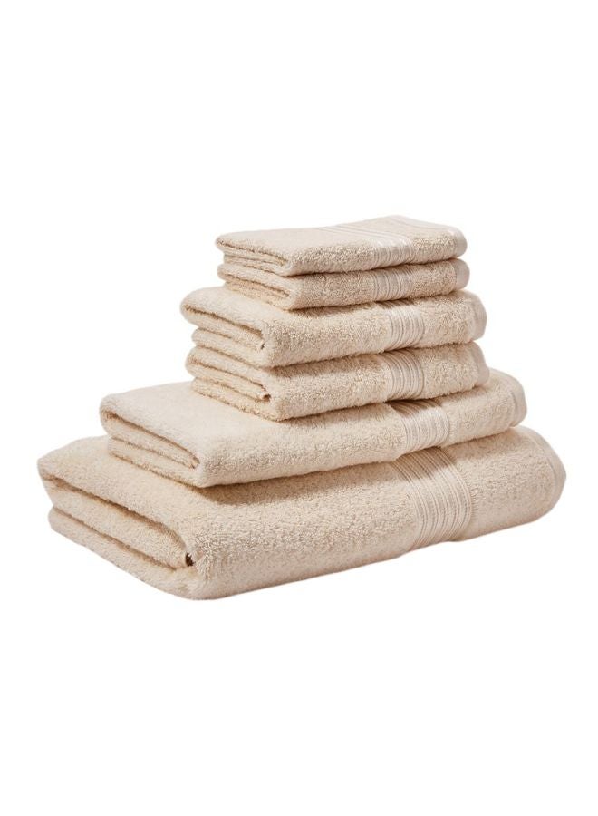 White Rose 6-Piece Events Towel Set Beige - Image 1