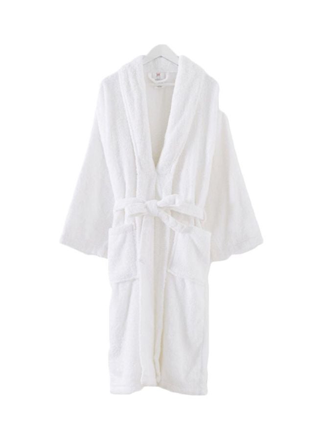 Home Box - Solid Cotton Bathrobe White XL - Image 1
