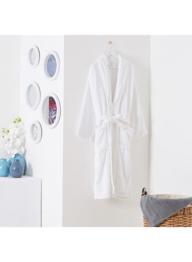 Home Box - Solid Cotton Bathrobe White XL - Image 1