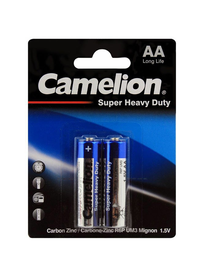 Camelion 2-Piece Super Heavy Duty R6P-BP2B Batteries Set Blue/Silver 