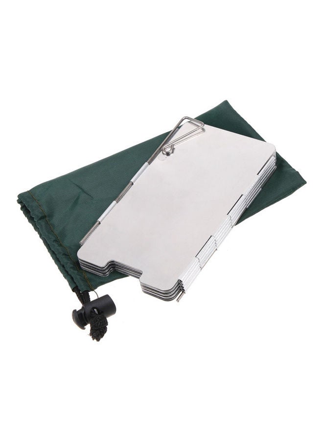 9 Plate Fold Camping Cooker Stove Wind Shield Screen 16.3*2.8*10cm - Image 1