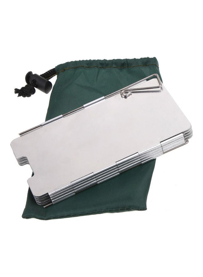 9 Plate Fold Camping Cooker Stove Wind Shield Screen 16.3*2.8*10cm - Image 2