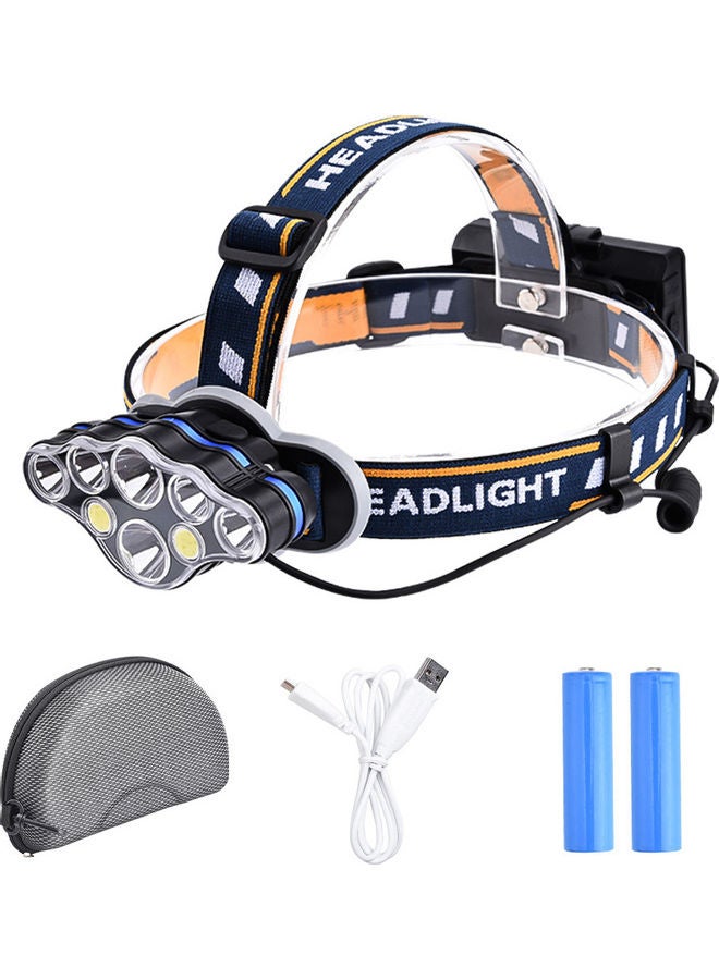 8 LED Headlight COB Long Shot Head Mounted Flashlight 12.5*9*9.5cm - Image 1