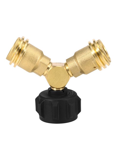 Propane Tank Y-Splitter Adapter Two Way LPG Adapter 11*6*9cm
