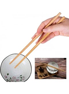 Premify 10 Pair Of Bamboo Chopsticks Brown 24cm  - Image 2