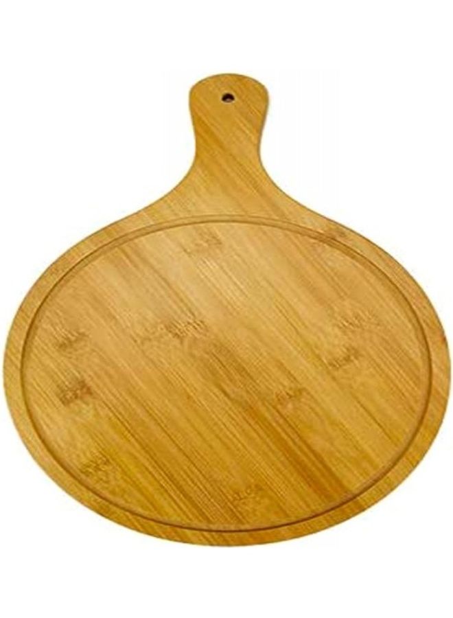 Premify Wooden Pizza Serving Plate Brown 11.4inch  - Image 1