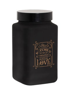 HEREVIN Square Canister Black 12cm 