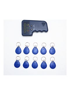 Generic 11-Piece 3-In-1 Handheld RFID ID Card Copier Writer Duplicator And Key Card Set Blue  - Image 2