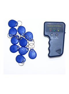 Generic 11-Piece 3-In-1 Handheld RFID ID Card Copier Writer Duplicator And Key Card Set Blue  - Image 3