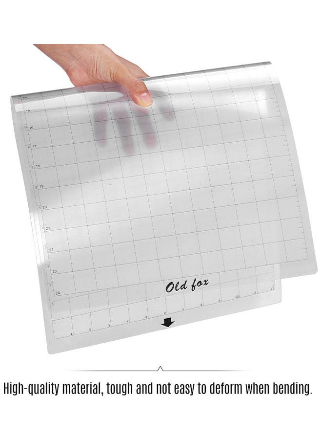 3-Piece Old Fox Replacement Cutting Mat Set For Cameo Cricut Explore Plotter Machine Clear